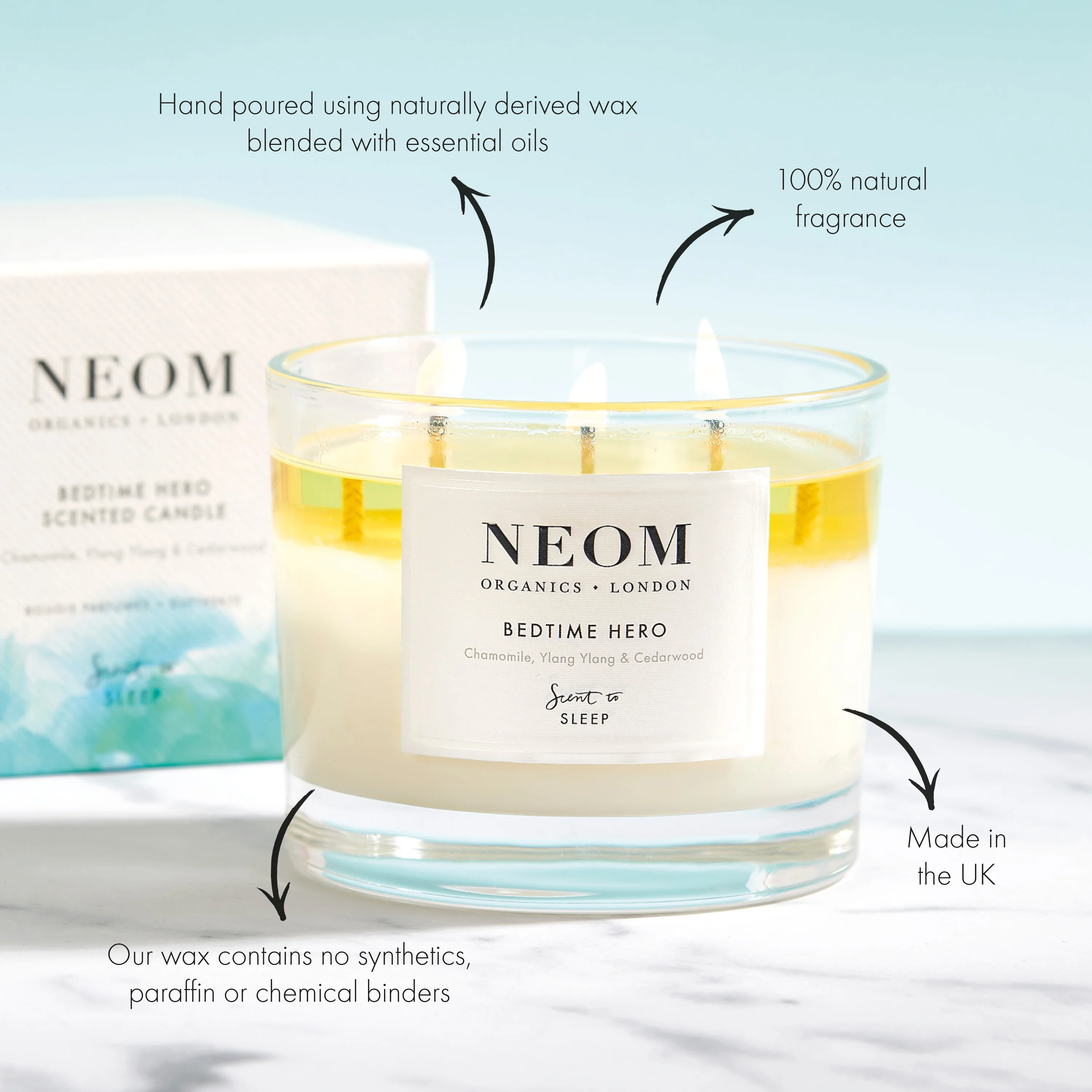Bedtime Hero Scented Candle (3 Wick) - Image 3